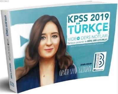 2019 KPSS Türkçe Video Ders Notları Benim Hocam Yayınları