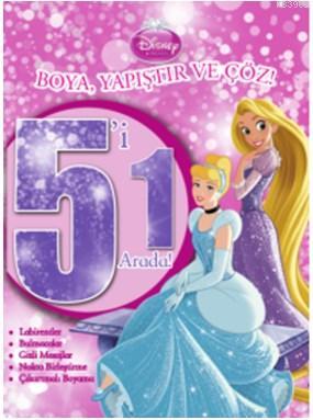Disney Prensesler  5'i 1 Arada; Boya Yapıştır Çöz