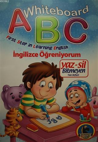 Whiteboard ABC First Step in Learning English / Yaz-Sil Bitmeyen Yazı Defteri; İngilizce Öğreniyorum