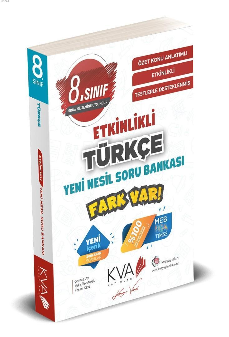 Koray Varol Yayınları 8. Sınıf LGS Türkçe Etkinlikli Yeni Nesil Soru Bankası Koray Varol 