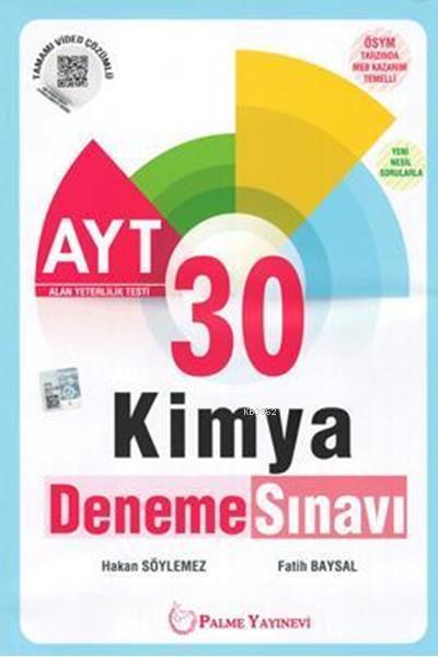 Palme Yayınları AYT Kimya 30 Deneme Palme