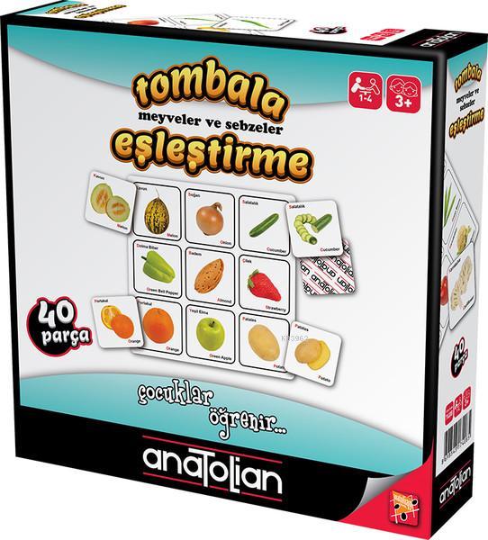 Anatolian-Tombala Meyveler ve Sebzeler Eşleştirme 40 Parça