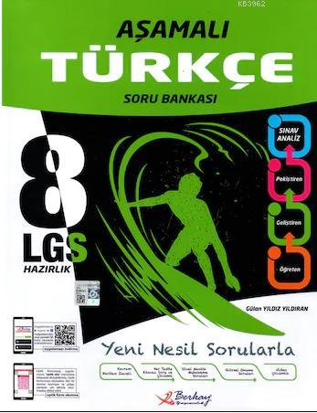 Berkay Yayınları 8. Sınıf LGS Aşamalı Türkçe Yeni Nesil Soru Bankası Berkay 