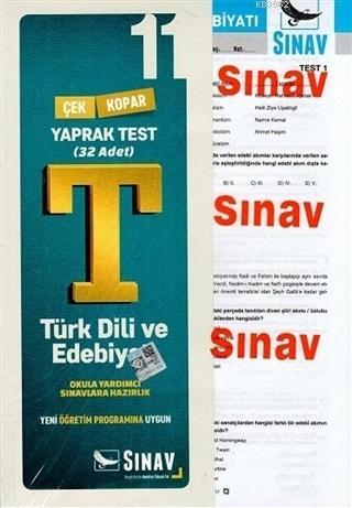 11. Sınıf Türk Dili ve Edebiyatı Yaprak Test