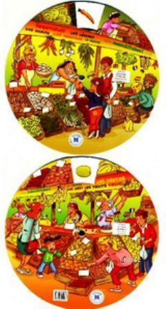 Kelime Çarkı - Meyveler ve Sebzeler (İngilizce, İspanyolca, Almanca, Fransızca, İtalyanca); Multilingual Vocabulary Wheels - Fruit and Vegetables