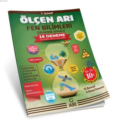 Arı Yayınları 7. Sınıf Fen Bilimleri Ölçen Arı 16 Deneme Sınavı Arı