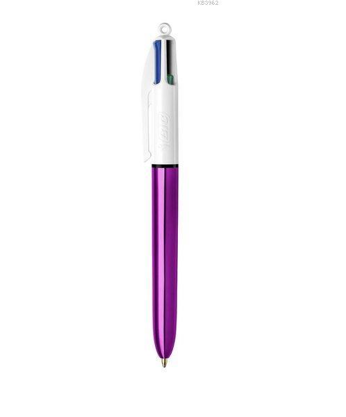 Bic 4 Colours Shine Mor Gövde Tükenmez Kalem 95135