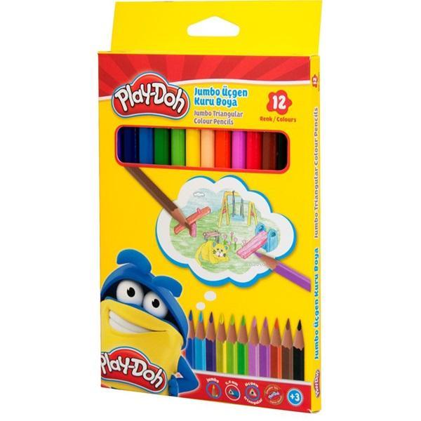 Play-Doh Kuruboya Jumbo Üçgen 12 Renk