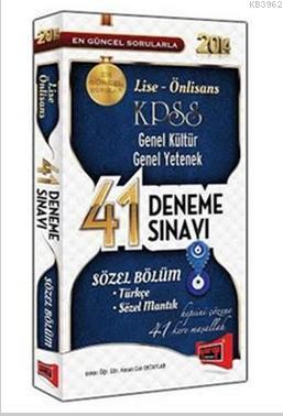 2014 KPSS Lise Önlisans GY-GK 41 Deneme Sınavı Sözel Bölüm