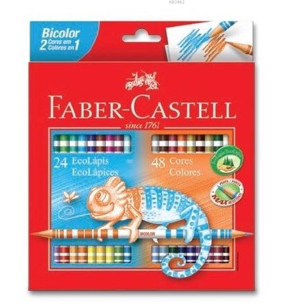 Faber Castell Bicolor 48` li Boya Kalemi