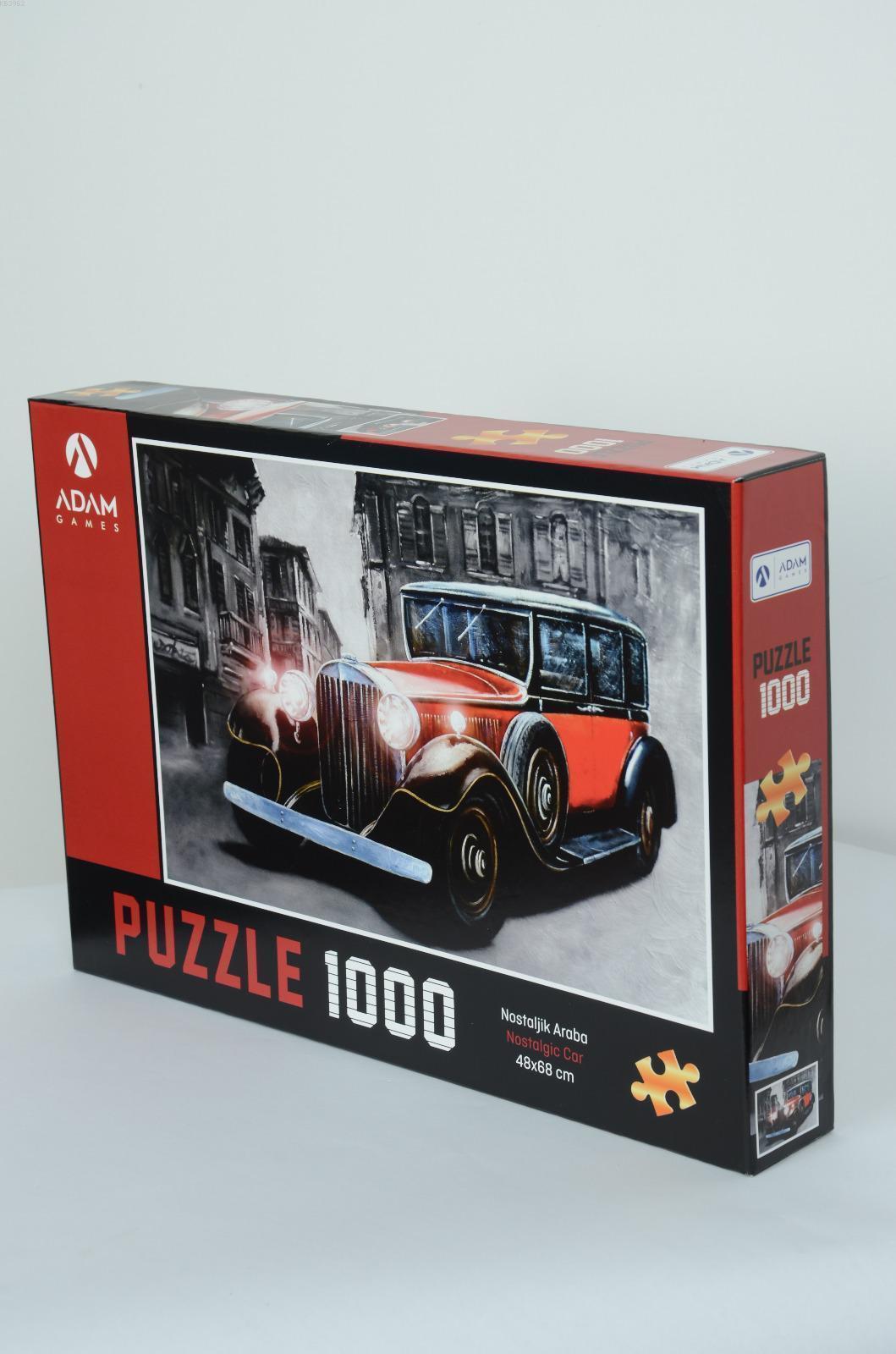 Adam Games Nostaljik Araba 1000 Parça Puzzle 48x68