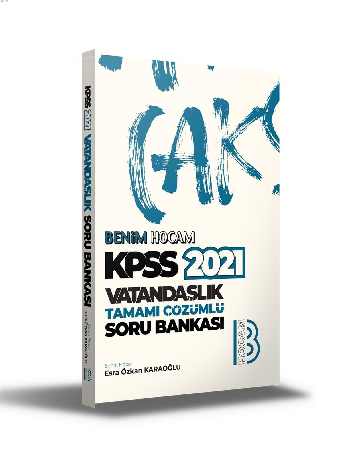 2021 KPSS Vatandaşlık Tamamı Çözümlü Soru Bankası Benim Hocam Yayınları