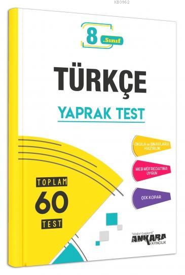 8. Sınıf Türkçe Yaprak Test Ankara Yayıncılık