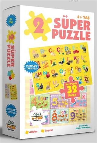 2 Süper Puzzle / Alfabe - Sayılar 4+ Yaş