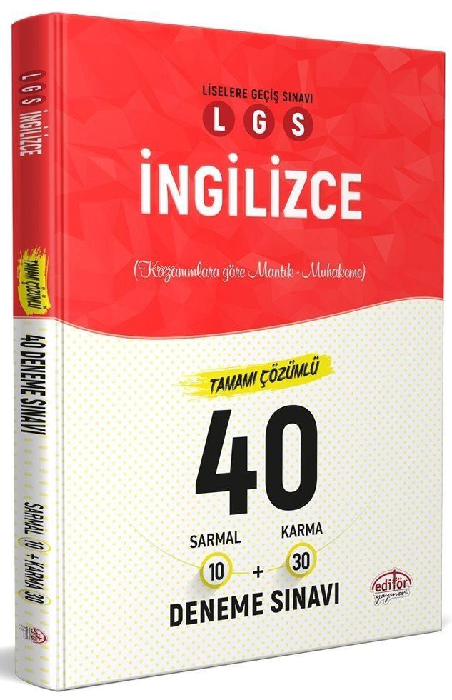 Editör Yayınları 8. Sınıf LGS İngilizce Tamamı Çözümlü 40 Branş Denemesi Editör 