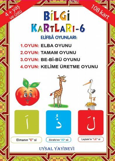 Bilgi Kartları - 6 (4+ Yaş); Elifba Oyunları