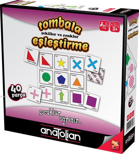 Anatolian-Tombala Şekiller ve Renkler Eşleştirme 40P.