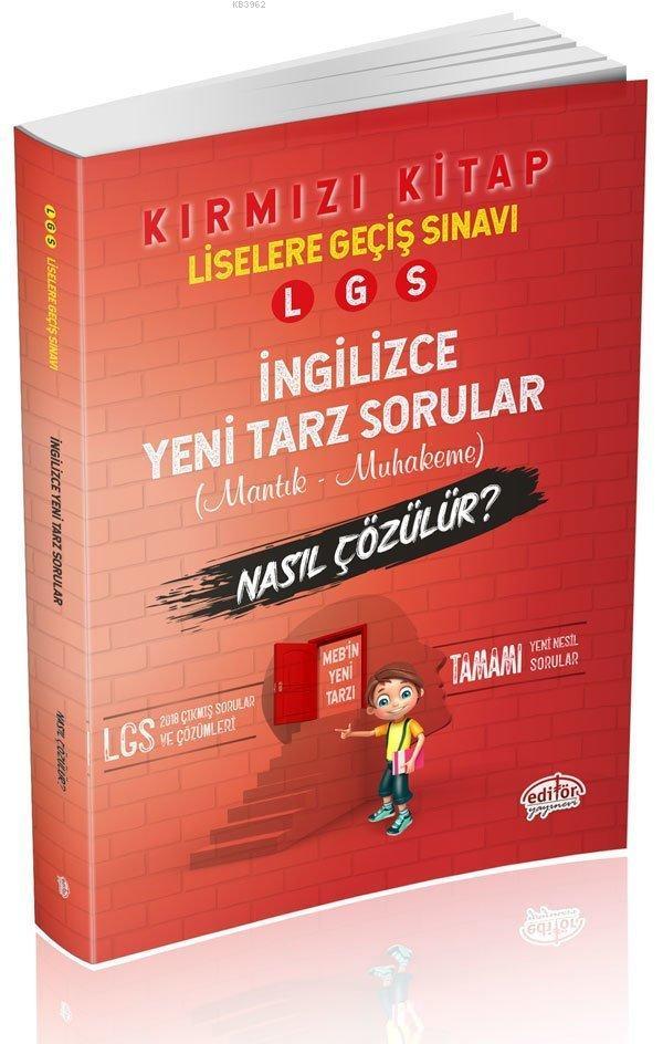 Editör Yayınları 8. Sınıf LGS İngilizce Mantık ve Muhakeme Soruları Nasıl Çözülür Kırmızı Kitap Editör 