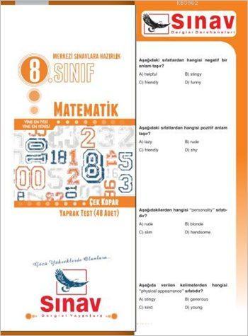 8. Sınıf Matematik Çek Kopar Yaprak Test (48 Adet)