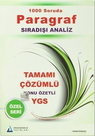 Sıradışı Analiz Yayınları 1000 Soruda Paragraf Konu Anlatımlı Soru Bankası Sıradışı Analiz