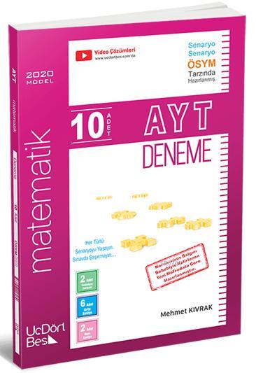 Üç Dört Beş Yayınları AYT Matematik 10 Adet Deneme