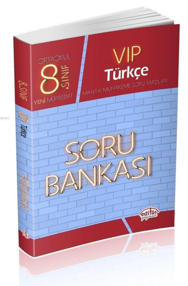 Editör Yayınları 8. Sınıf LGS VIP Türkçe Soru Bankası Editör 