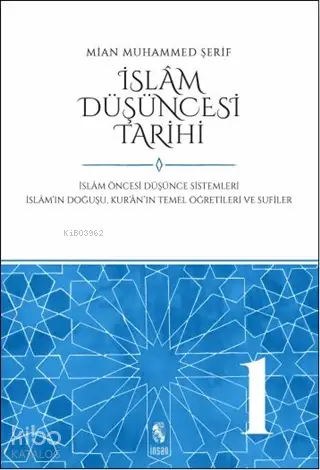  İslam Düşüncesi Tarihi 1 İslam Öncesi Düşünce Sistemleri İslamın Doğuşu Kuranın Temel Öğretileri ve Sufiler | Mian Muhammed Şerif | İnsan Yayınları | 9789755749020 | 