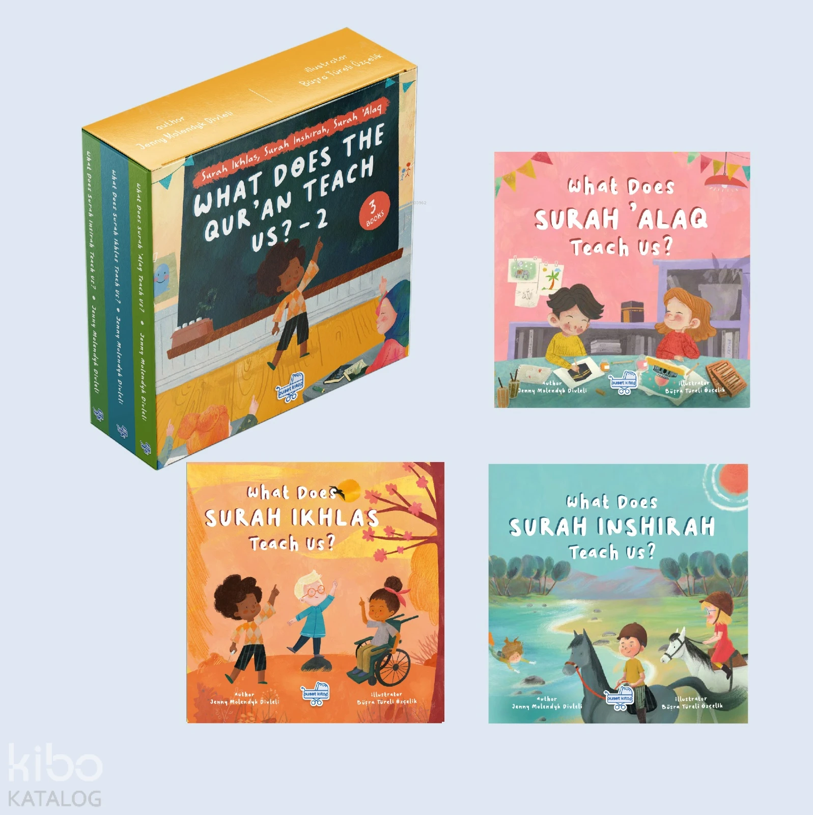  What Does The Quran Teach Us2 İngilizce Mini Meal Seti 2 (3 Kitap) | Jenny Molendyk Divleli | Büşra Türeli Özçelik | Puset Kitap | 9786255556134 | 