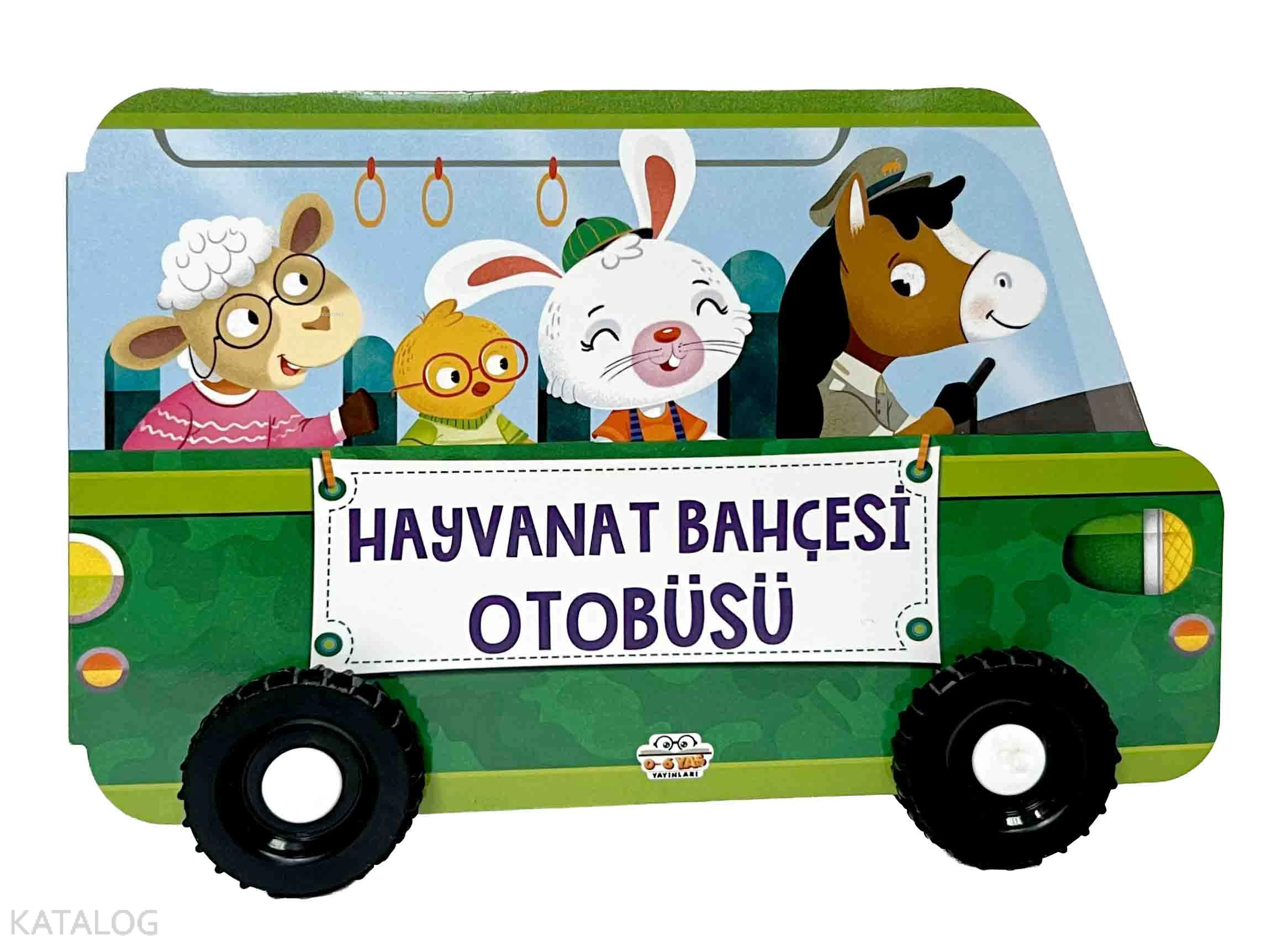  Hayvanat Bahçesi Otobüsü (Ciltli) Tekerlekli Kitaplar | Kolektif | Barbaros Özcan | Muhammet Cüneyt Özcan | 06 Yaş Yayınları | 9786256204270 | 