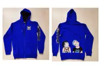 One Piece - Sweatshirt Fermuarlı- Mavi