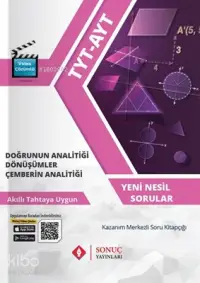 Sonuç Yayınları TYT AYT Geometri Doğrunun Analitiği  Dönüşümler  Çemberin Analitiği Kazanım Merkezli Soru Kitapçığı Sonuç 