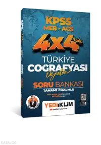 KPSS MEB AGS 4X4 Öğreten Türkiye Coğrafyası Tamamı Çözümlü Soru Bankası