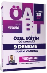  Yediiklim 2027 MEB AGS ÖABT Özel Eğitim Öğretmenliği Tamamı Çözümlü 9 Deneme | Yediiklim 2027 MEB AGS ÖABT Özel Eğitim Öğretmenliği Tamamı Çözümlü 9 Deneme | Bülent Tanık | Yediiklim Yayıncılık (Hazırlık) | 9786258879421 
