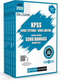 KPSS Ön Lisans Genel Yetenek Genel Kültür Tamamı Çözümlü Soru Bankası Modüler Set (5 Kitap)