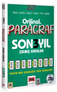  Yargı Yayınları 2027 KPSS AGS ALES DGS TYT MSÜ Orijinal Paragraf Son 3 Yıl Çıkmış Sorular | Yargı Yayınları 2027 KPSS AGS ALES DGS TYT MSÜ Orijinal Paragraf Son 3 Yıl Çıkmış Sorular | Kolektif | Yargı Yayınevi | 9786255458131 