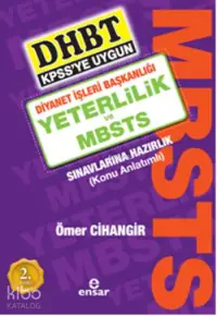 Diyanet İşleri Başkanlığı Yeterlilik Ve Mbsts Sınavlarına Hazırlık Kitabı