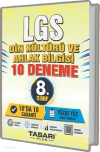  Tasarı Eğitim 8 Sınıf LGS Din Kültürü ve Ahlak Bilgisi 10 Çözümlü Deneme | Tasarı Eğitim 8 Sınıf LGS Din Kültürü ve Ahlak Bilgisi 10 Çözümlü Deneme | Kolektif | Tasarı Eğitim Yayınları | 9786256334649 