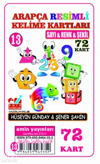 Arapça 13.Sayı-Renk-Şekil / Resimli Kelime Kartları 72-Kart