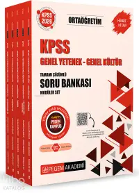 KPSS Genel Yetenek Genel Kültür Ortaöğretim Tamamı Çözümlü Soru Bankası Modüler Set (5 Kitap)