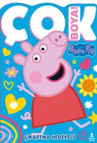 Peppa Pig - Çok Boya! Çıkartmalı  - Dev Boyama Kitabı