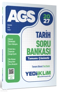 Yediiklim Yayınları 2027 MEB AGS Tarih Tamamı Çözümlü Soru Bankası | Yediiklim Yayınları 2027 MEB AGS Tarih Tamamı Çözümlü Soru Bankası | Kolektif | Yediiklim Yayıncılık (Hazırlık) | 9786258868470 
