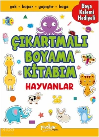 Çıkartmalı Boyama Kitabım - Hayvanlar (Boya Kalemi Hediyeli)