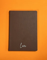 LOVE Baskılı Çizgili Defter