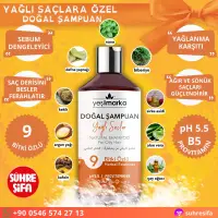 Doğal Bakım Şampuanı Yağlı Saçlar 9 Özlü 400ml