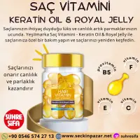 Saç Vitamini Keratin Yağ Royal Jelly 15ml 30 Kapsül