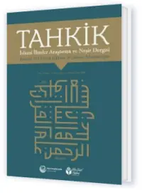 Tahkik İslami İlimler Araştırma ve Neşir Dergisi (Aralık 2019 2/2)