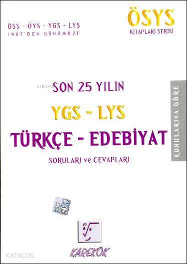Son 25 Yılın Türkçe-Edebiyat Soruları