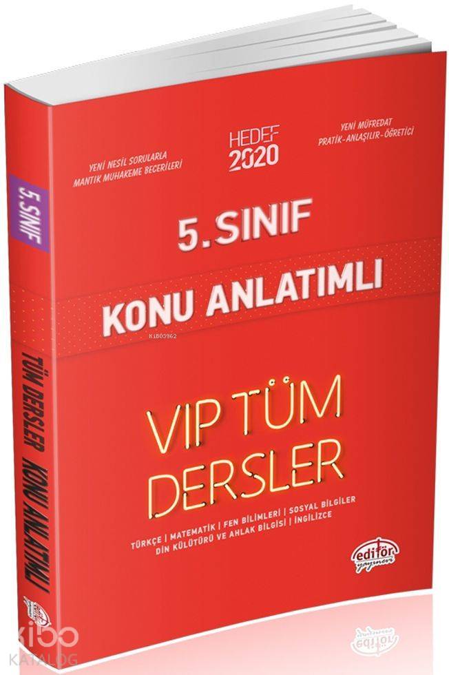Editör Yayınları 5. Sınıf VIP Tüm Dersler Konu Anlatımlı Editör 