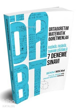 Benim Hocam Yayınları ÖABT Ortaöğretim Matematik Öğretmenliği Tamamı Çözümlü 7 Deneme Sınavı