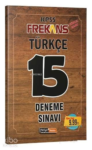 2019 KPSS Frekans Türkçe Çözümlü 15 Deneme Sınavı